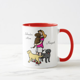 Lab Mom in the Pink Shirt 2 Mug