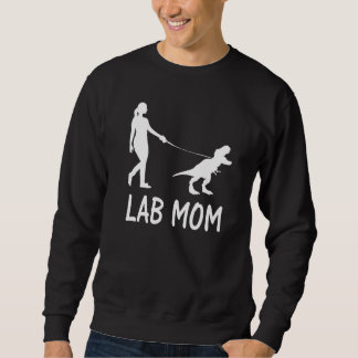 Lab Mom Labrador Retriever Mama Dog Dinosaur Women Sweatshirt