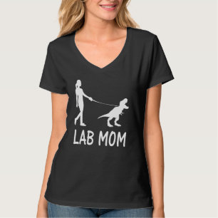 Lab Mom Labrador Retriever Mama Dog Dinosaur Women T-Shirt
