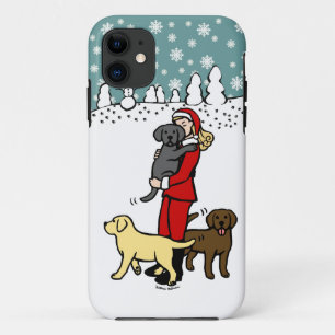 Lab Mom Santa Christmas iPhone 11 Case
