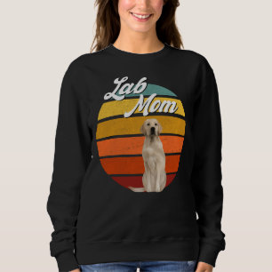 Lab Mom Yellow Labrador Retriever Retro Trendy Cut Sweatshirt