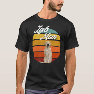Lab Mom Yellow Labrador Retriever Retro Trendy Cut T-Shirt