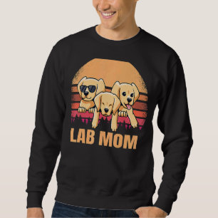 Lab Mom Yellow Labrador Retriever Vintage Dog Retr Sweatshirt