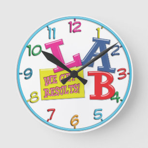 LAB MOTTO LABORATORY WE GET RESULTS! ROUND CLOCK
