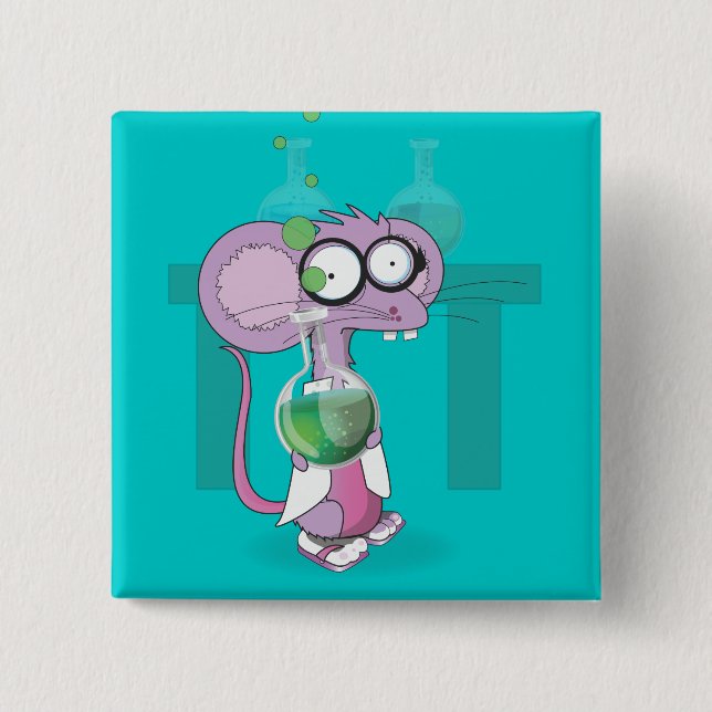 Lab Mouse Pinback Button (Front)