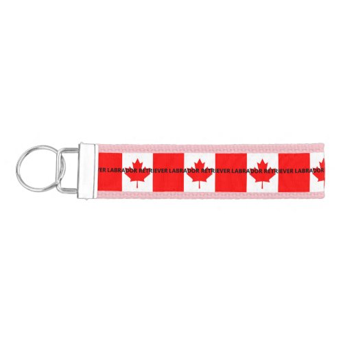 lab name Canadian_Flag Wrist Keychain