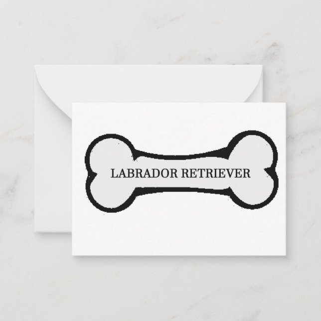 lab name on bone note card (Front)