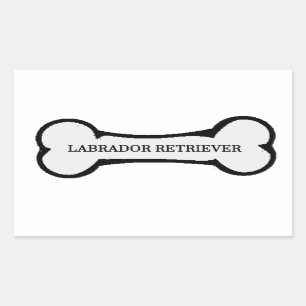 lab name on bone rectangular sticker
