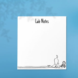 Lab Notes Whimsical Custom Black and White Notepad
