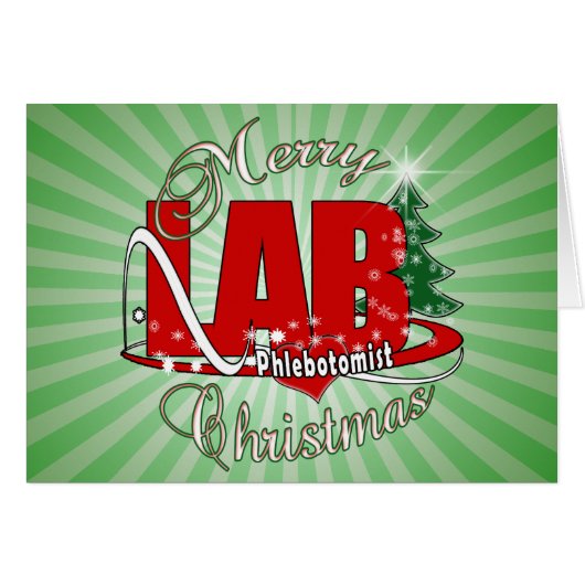 LAB PHLEBOTOMIST CHRISTMAS CARDS (Front Horizontal)