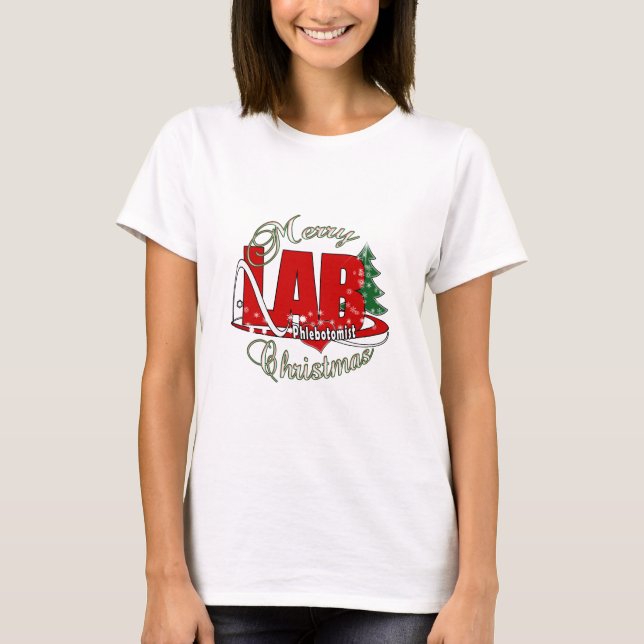 LAB PHLEBOTOMIST CHRISTMAS T-Shirt (Front)