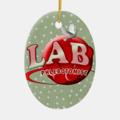 LAB PHLEBOTOMIST RBC LOGO CERAMIC ORNAMENT