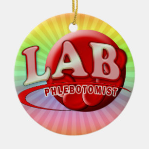 LAB PHLEBOTOMIST RBC LOGO CERAMIC ORNAMENT
