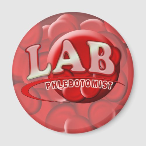 LAB PHLEBOTOMIST RBC LOGO MAGNET