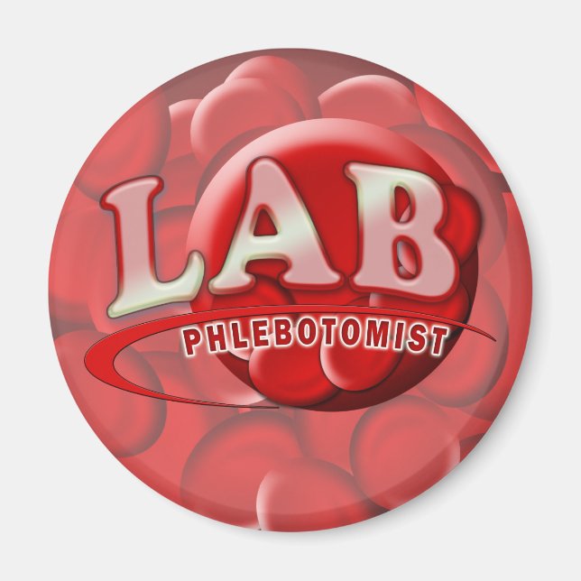 LAB PHLEBOTOMIST RBC LOGO MAGNET (Front)