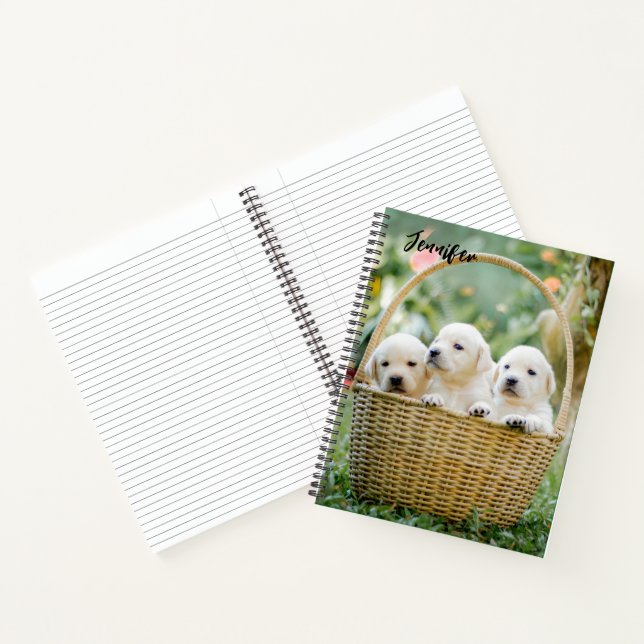 Lab Puppies  Personalized Notebook (Inside)