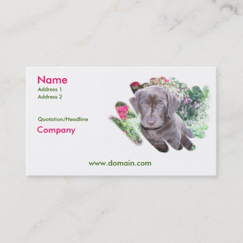 Lab Puppy Business Card