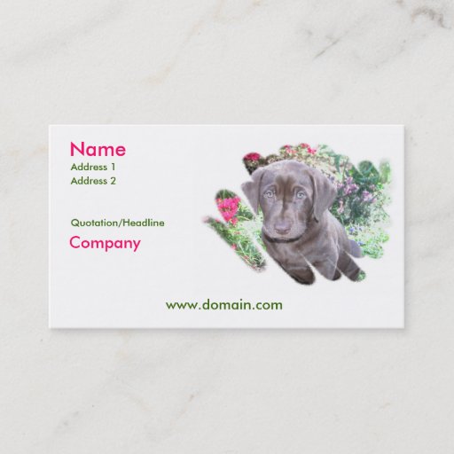 Customizable Lab Puppy Business Card