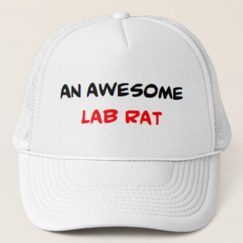lab rat awesome trucker hat
