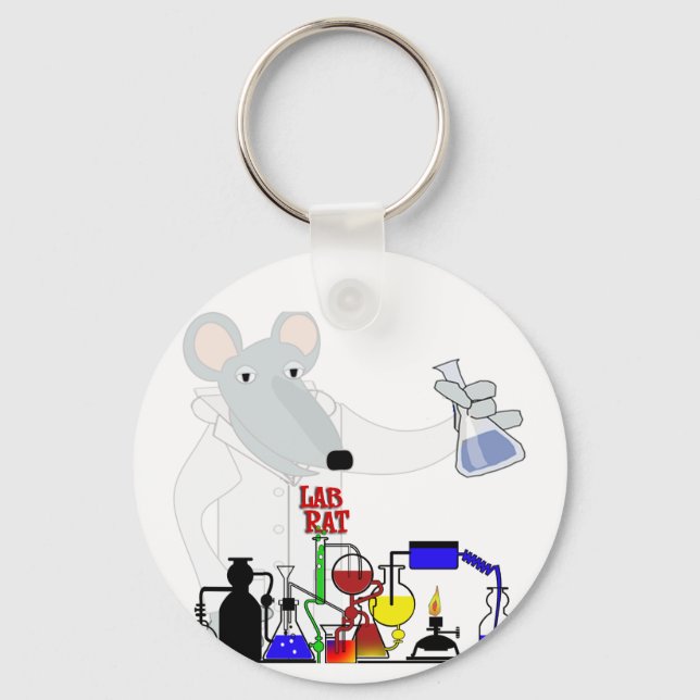LAB RAT CHEMISTRY KEYCHAIN (Front)