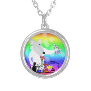 LAB RAT CHEMISTRY SILVER PLATED NECKLACE