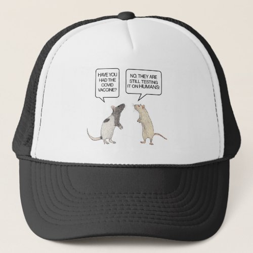 Lab Rat Covid Vaccine Funny T_Shirt Trucker Hat
