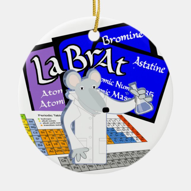LAB RAT ORNAMENT (PERIODIC TABLE OF ELEMENTS) (Front)