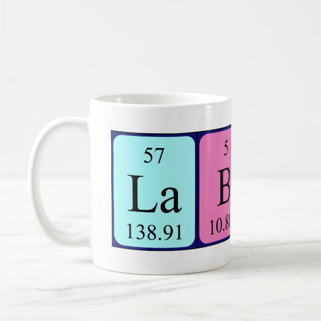 Lab Rat periodic table name mug (Left)
