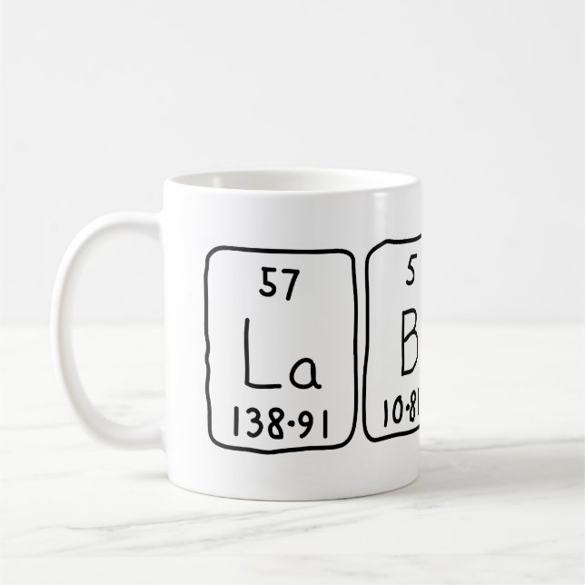 Lab Rat periodic table name mug (Left)