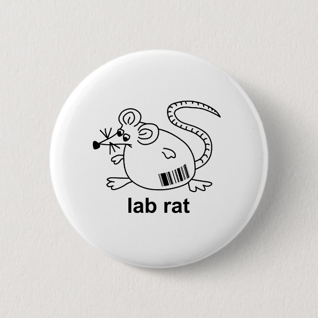 Lab Rat Pinback Button (Front)