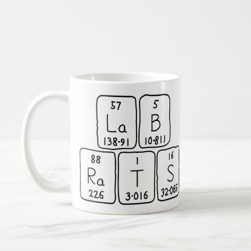 Lab Rats periodic table name mug