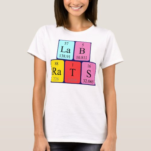 Lab Rats periodic table name shirt