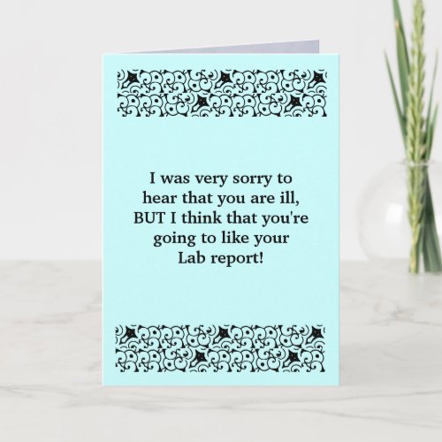 Lab Report Get Well Card