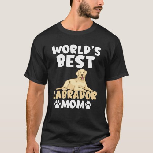 Lab Retriever Worlds Best Labrador Mom T_Shirt