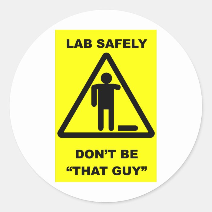 Lab Safety 1 Round Stickers