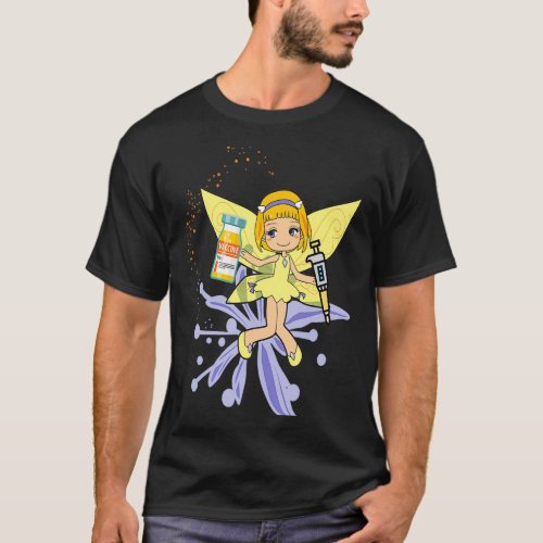 LAB SCIENTIST FAIRY WITH PIPETTE VACCINE MEDICAL L T_Shirt