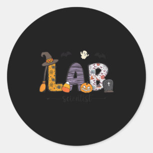 Lab Scientist Medical Lab Science Halloween Labora Classic Round Sticker