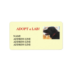 Lab Shelter Dog Adoption - Western Return Address Label