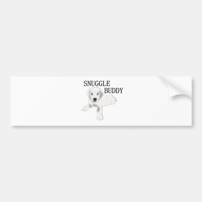 lab snuggle buddy bumper sticker (Front)