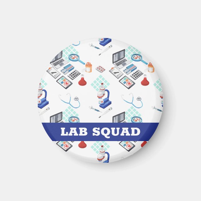 Lab Squad, Medical Laboratory Professional Gift Magnet (Front)