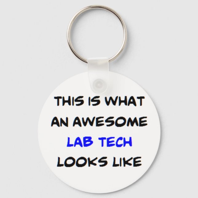 lab tech, awesome keychain (Front)
