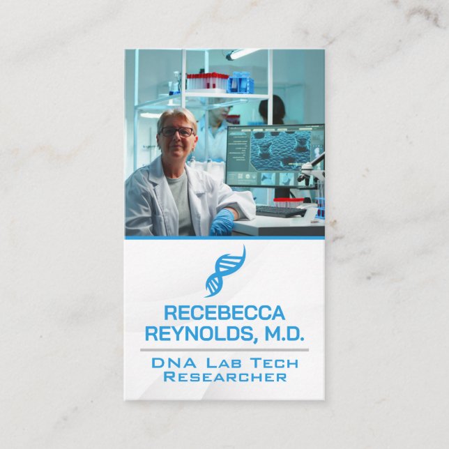 Lab Tech | DNA Logo Business Card (Front)