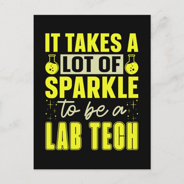 Lab Tech It Takes A Lot Laboratory Technician Holiday Postcard (Front)