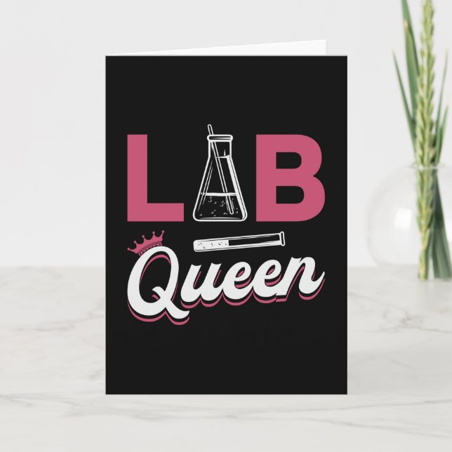 Lab Tech Lab Queen Laboratory Science Technician Card (Front)