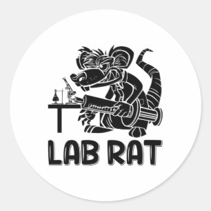 Lab Tech Lab Rat Chemist Laboratory Technician Classic Round Sticker
