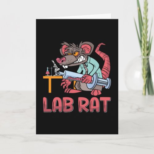 Lab Tech Lab Rat Laboratory Chemist Technician Card