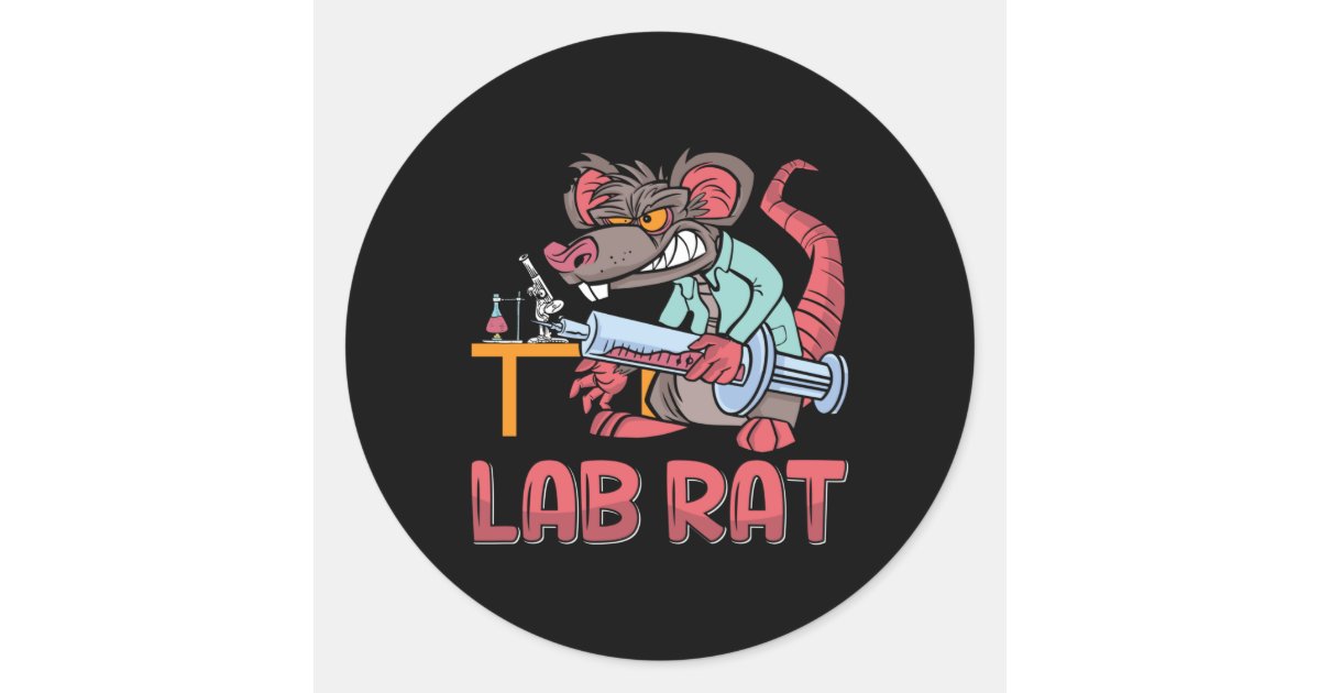Lab Rats Stickers Lab Tech Lab Rat Laboratory Chemist Technician Classic Round Sticker ...