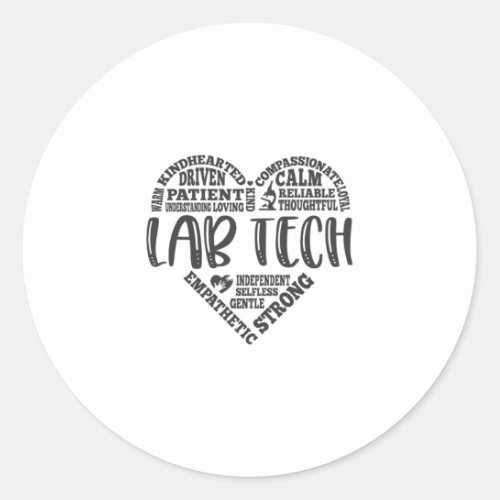 Lab tech Lab technician Phlebotomist Classic Round Sticker