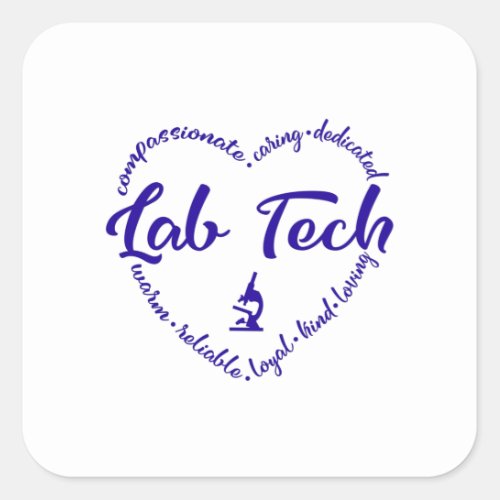 Lab tech Lab technician Phlebotomist Square Sticker