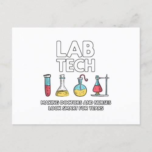 Lab Tech Laboratory Announcement Postcard